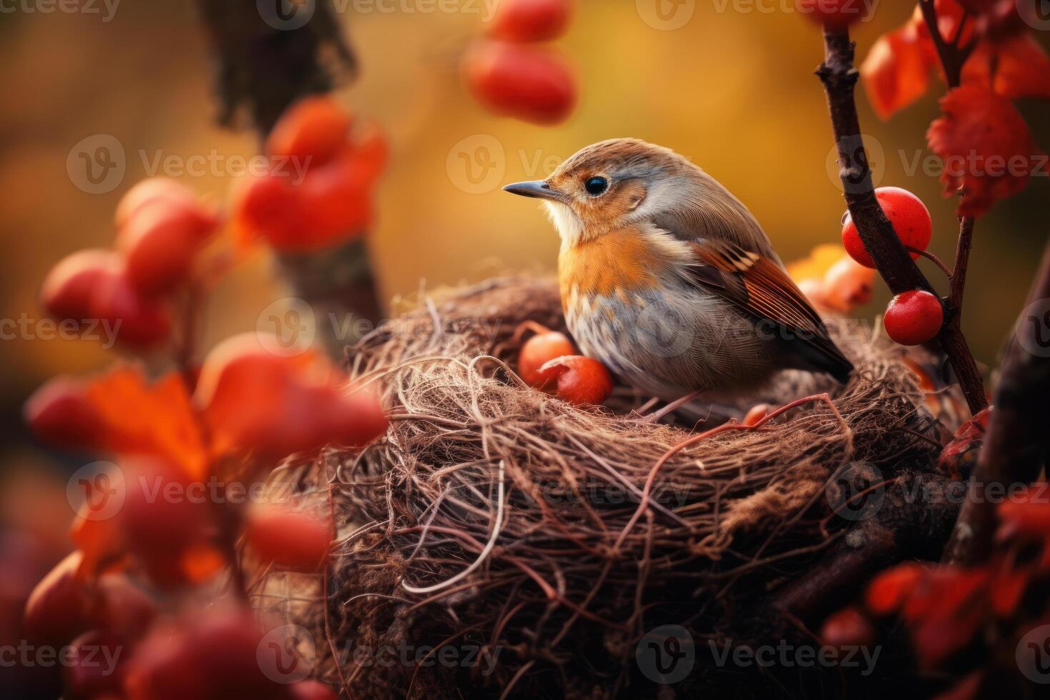 AI generated Fragrant Nest bird eggs. Generate Ai photo