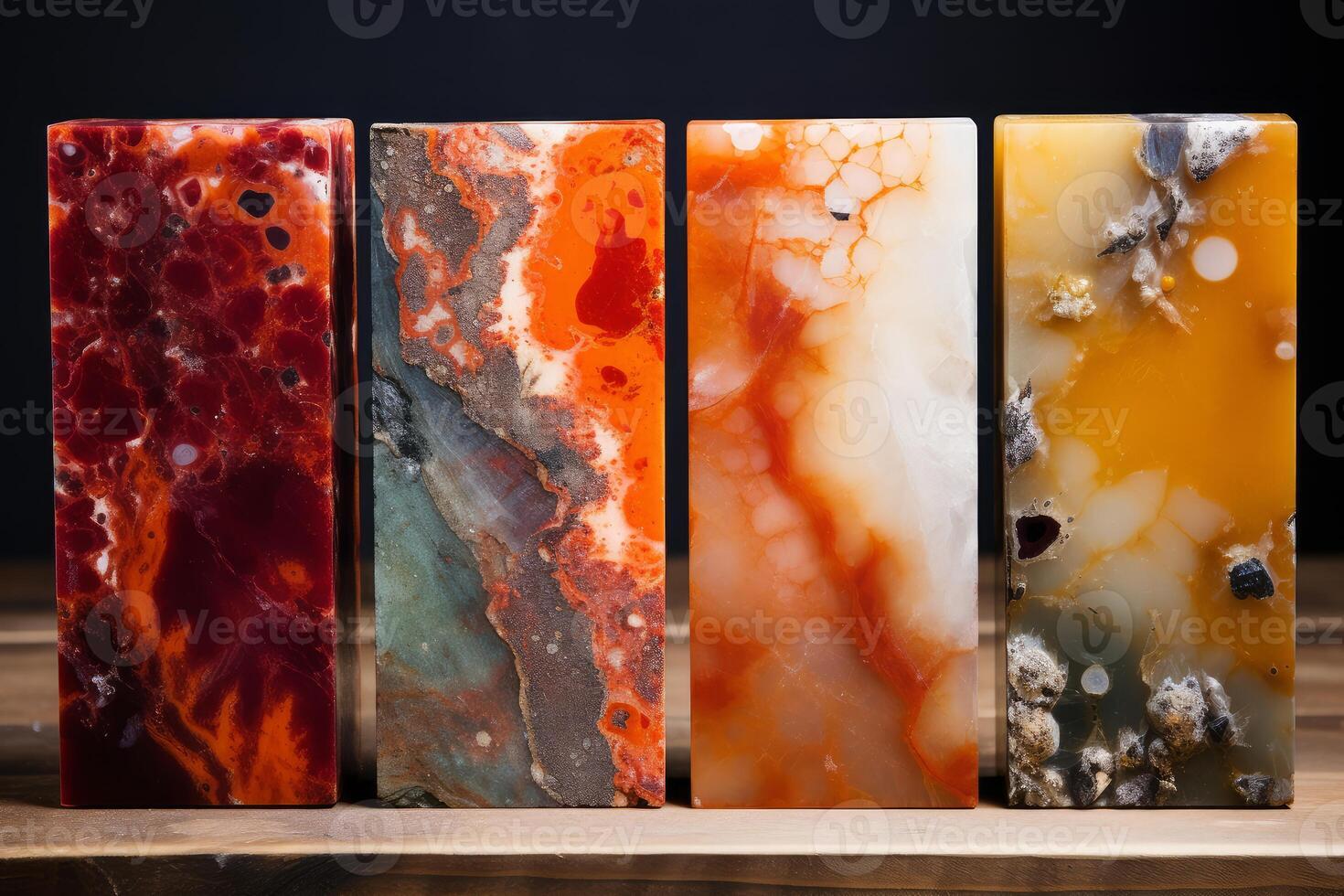 AI generated Polished Natural marble gemstone slabs. Generate Ai photo