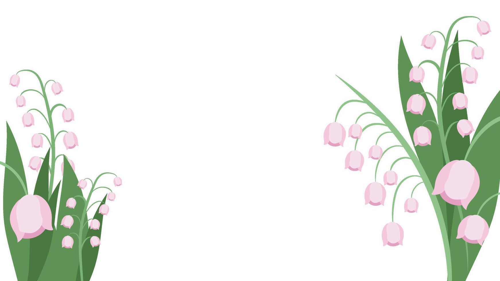Abstract floral flower background frame design pink ring flower border vector