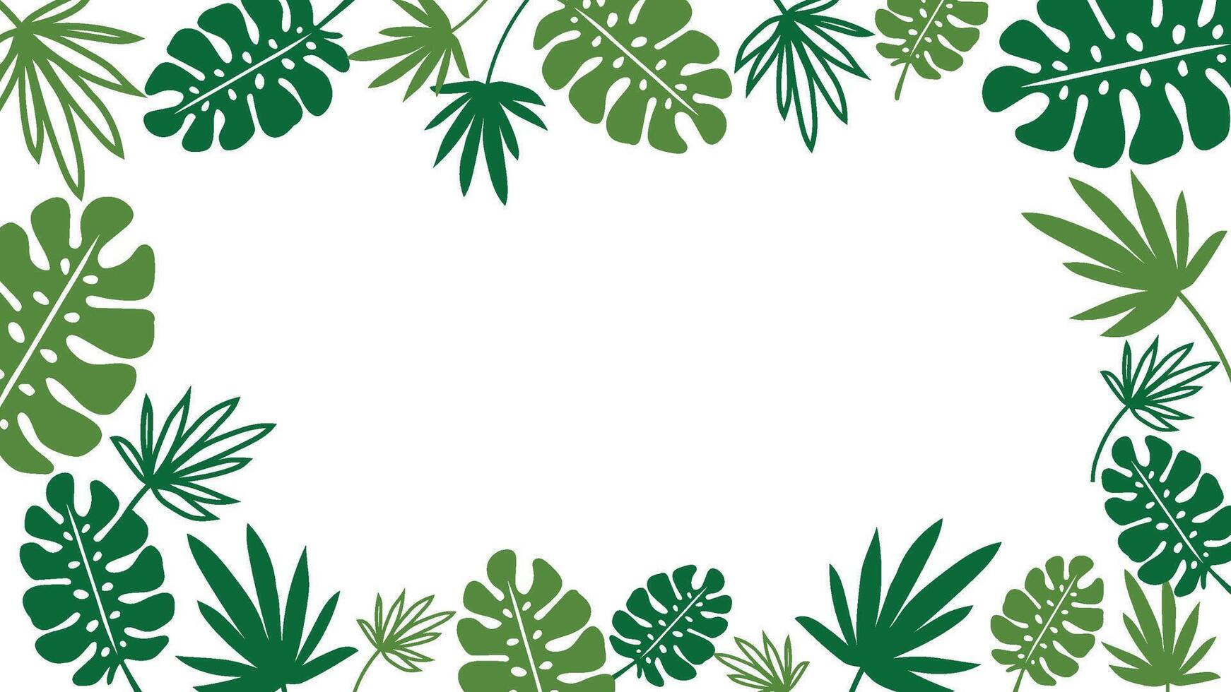 Abstract green leave vector design background