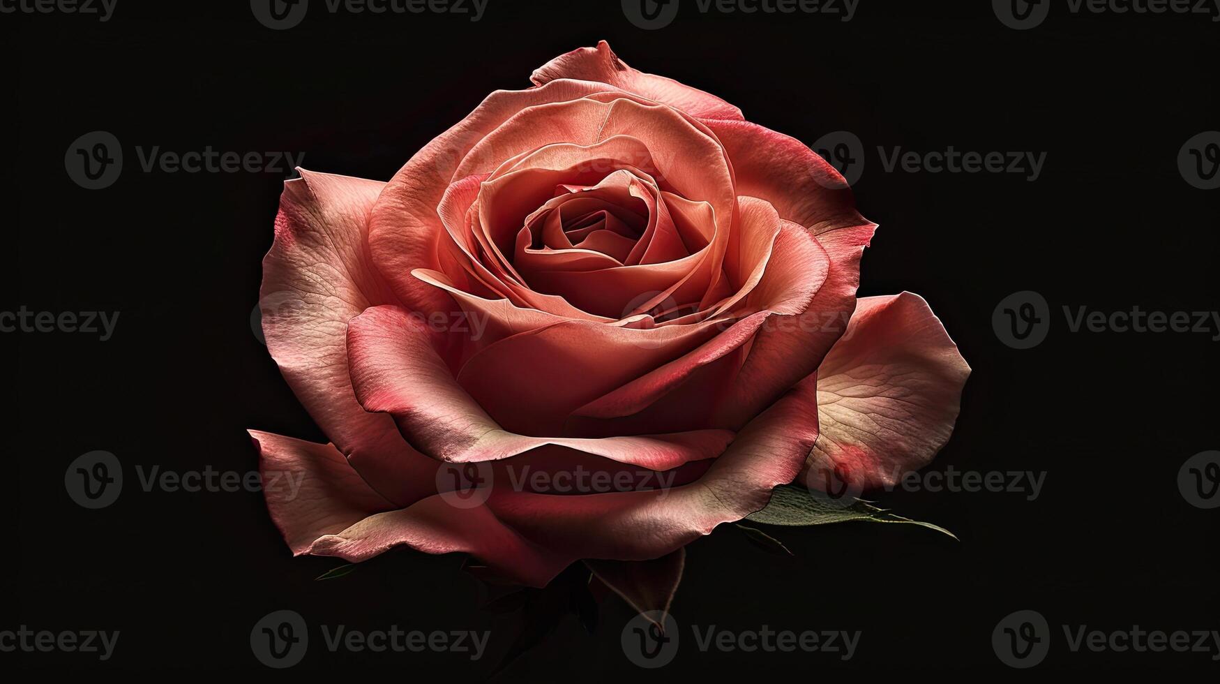 AI generated Breathtaking panoramic photo capturing the beauty of a single rose