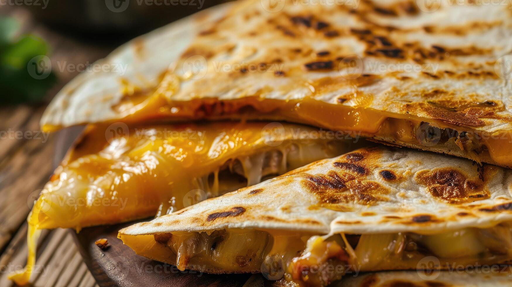 AI generated Quesadilla Extravaganza A Festive Blend of Cheese and Fillings photo