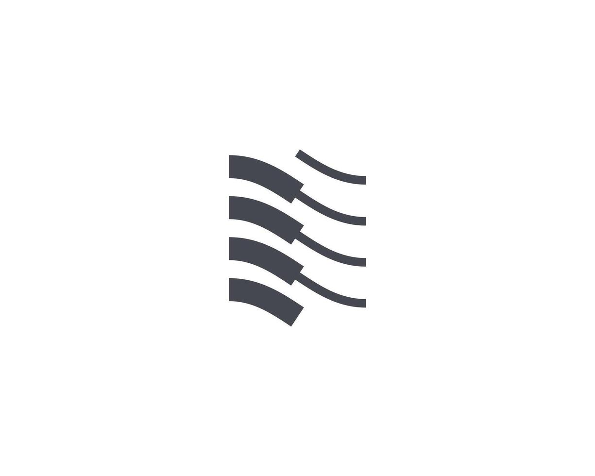 Abstract creative dynamic shape monogram logo vector