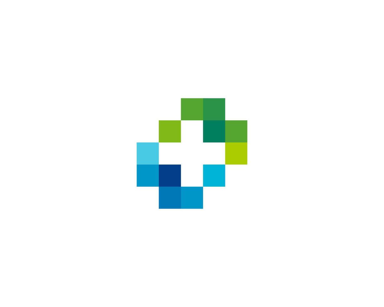 Creative colorful cross health logo vector
