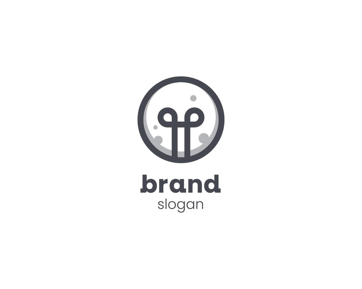 creativo minimalista idea bulbo logo vector