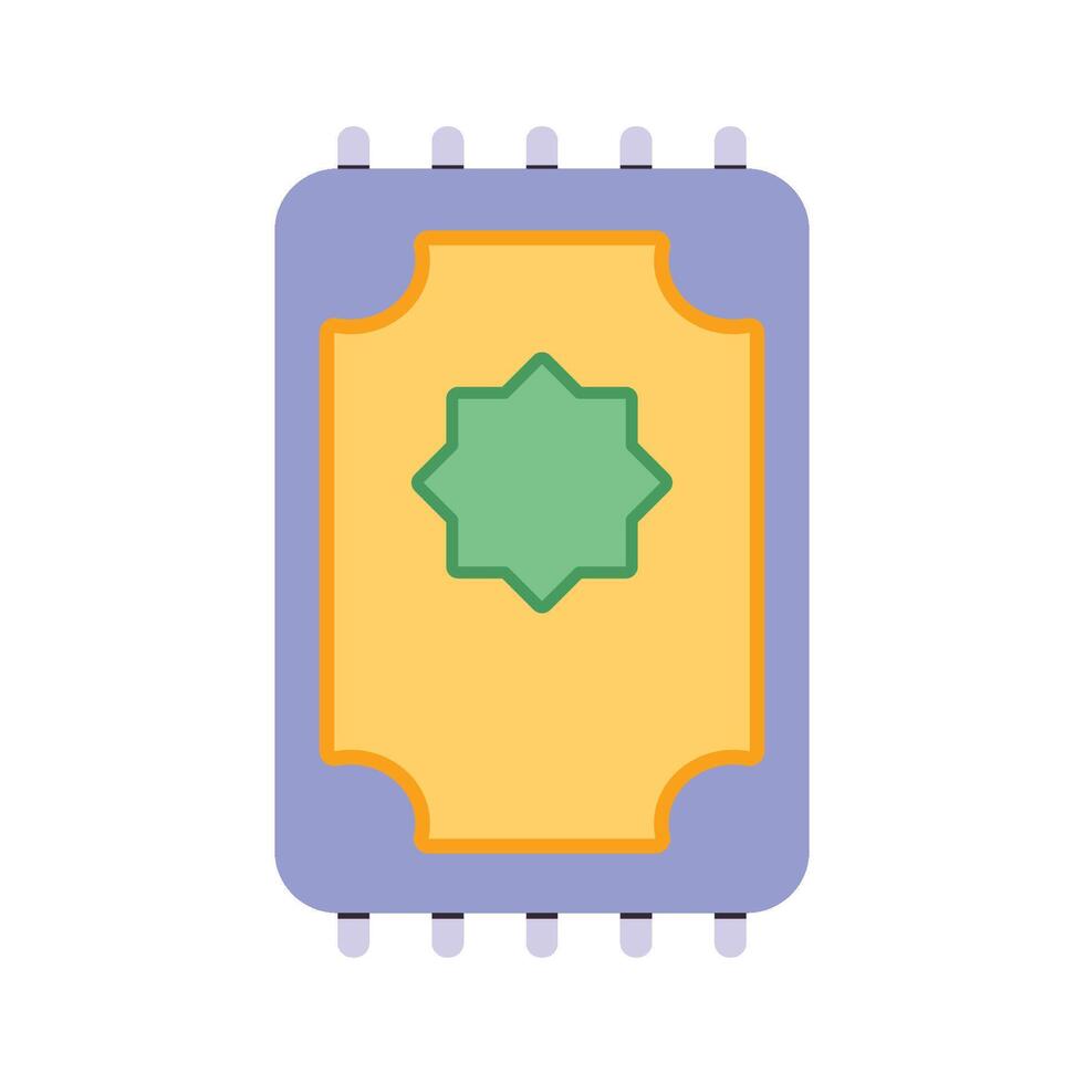 prayer mat icon vector