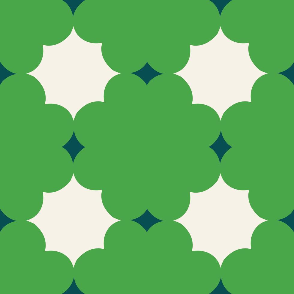 Beautiful seamless pattern with geometric shapes in retro style. Vector texture in classic ceramic tile style. Modern geometry background in vintage style.