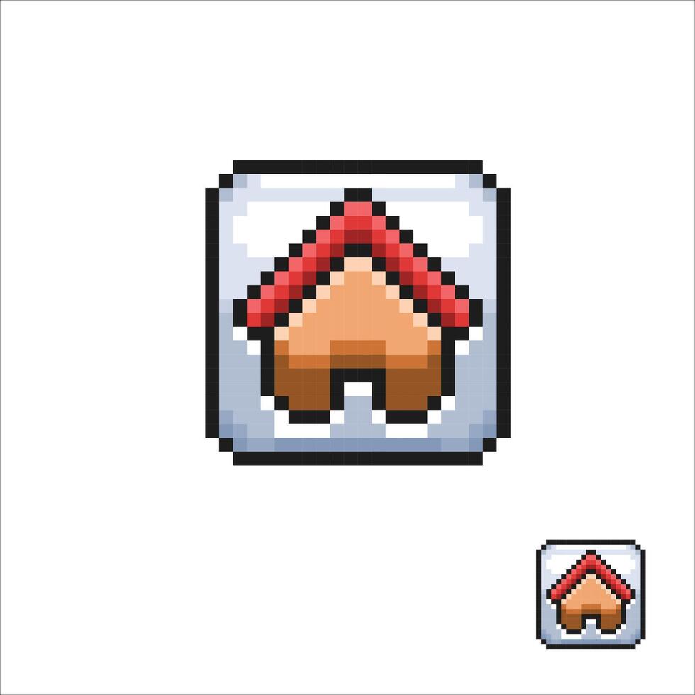 home sign in pixel art style vector