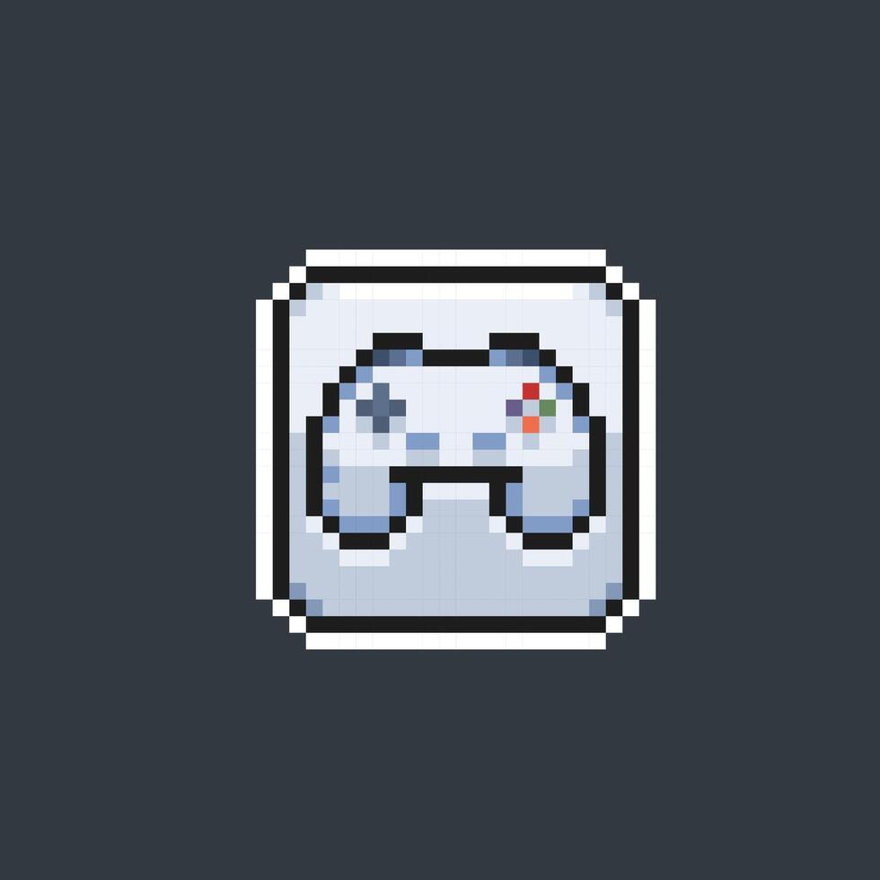 console stick sign in pixel art style vector