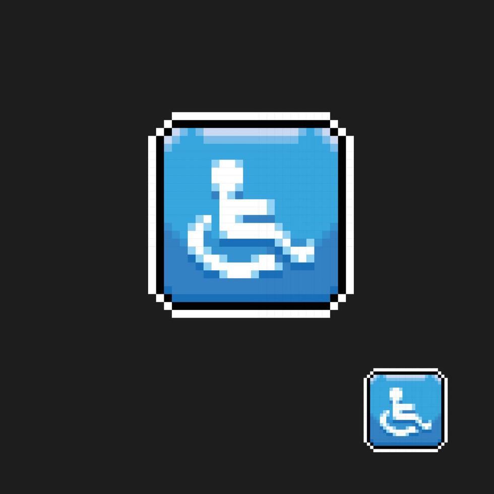 disability sign in pixel art style vector