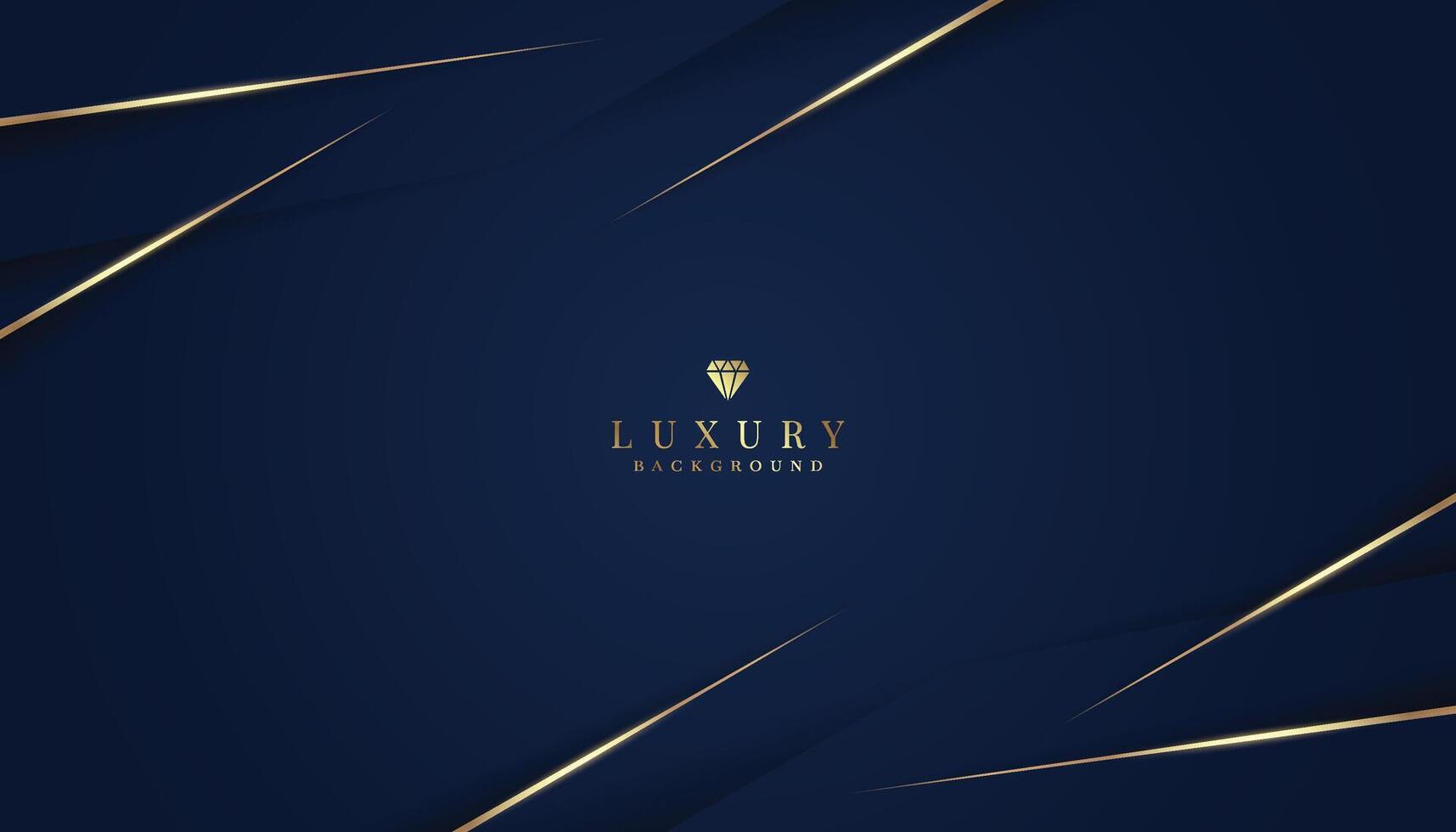 Elegant dark blue background with gold and glitter elements. modern luxury abstract background vector