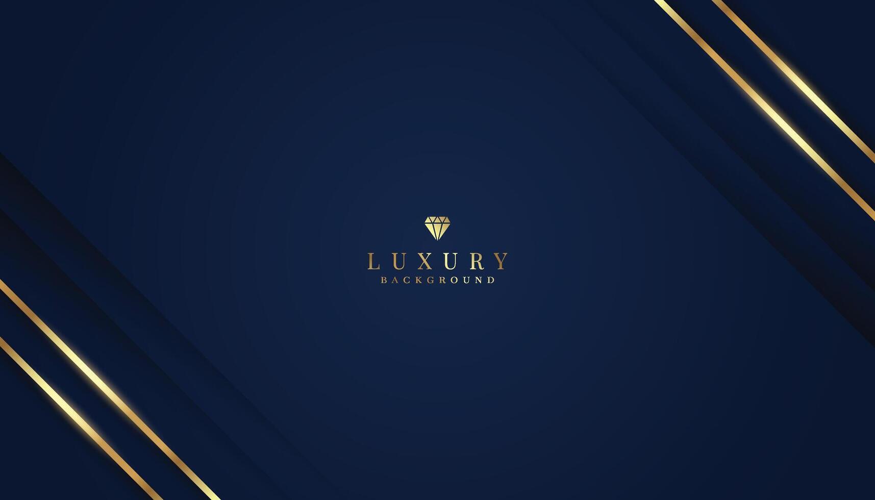 Elegant dark blue background with gold and glitter elements. modern luxury abstract background vector