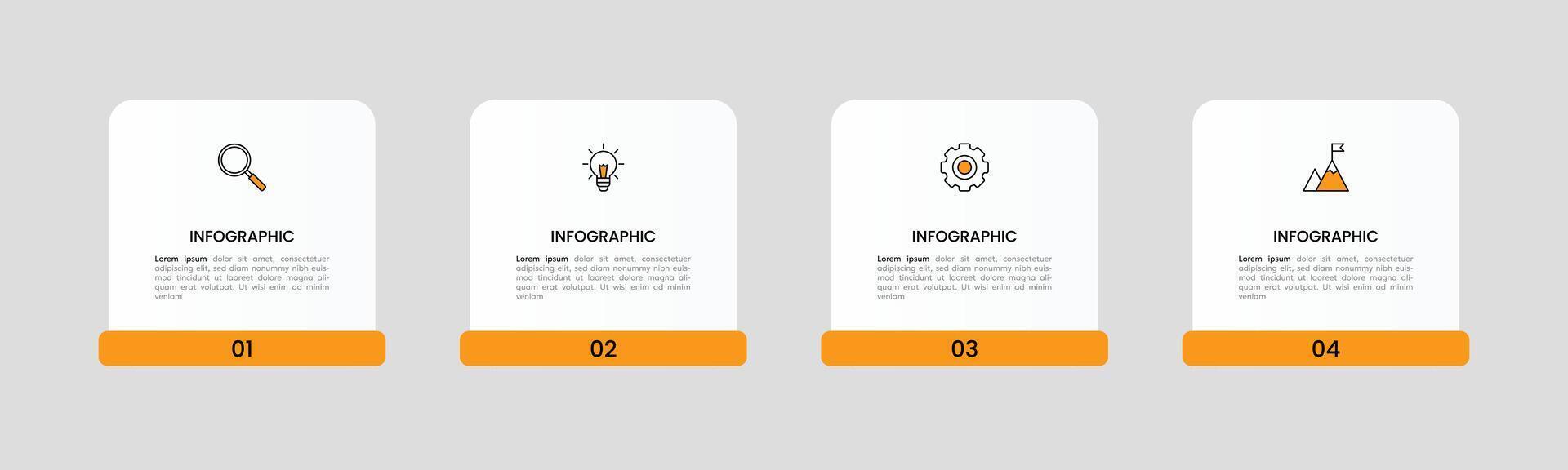Infographic label design template with icons and 4 options or steps. vector