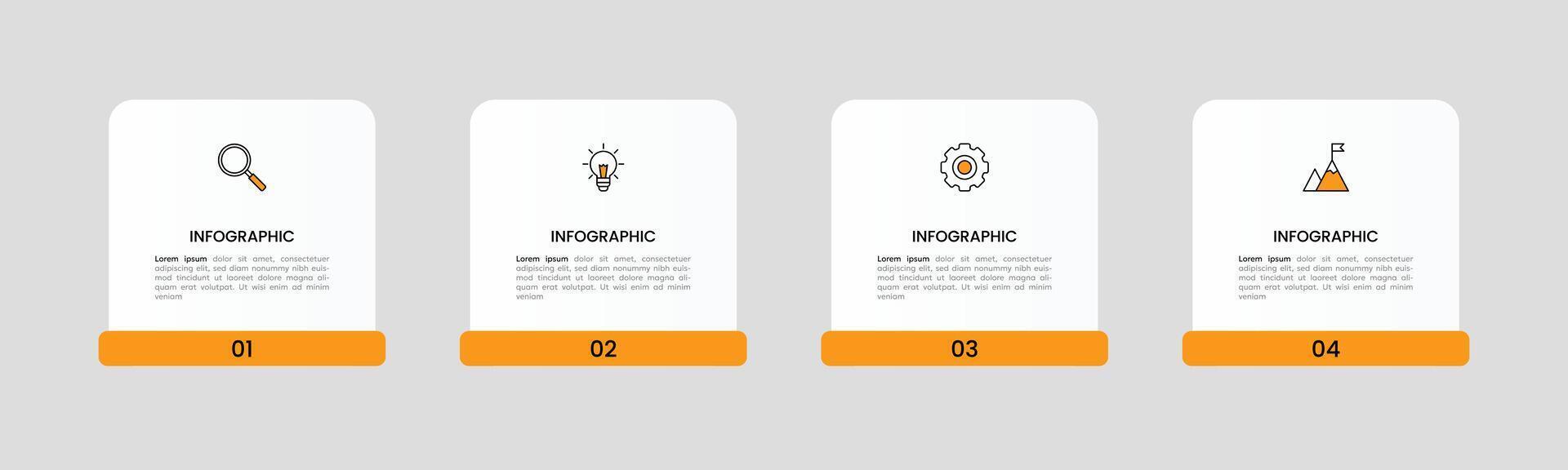 infografía etiqueta diseño modelo con íconos y 4 4 opciones o pasos. vector