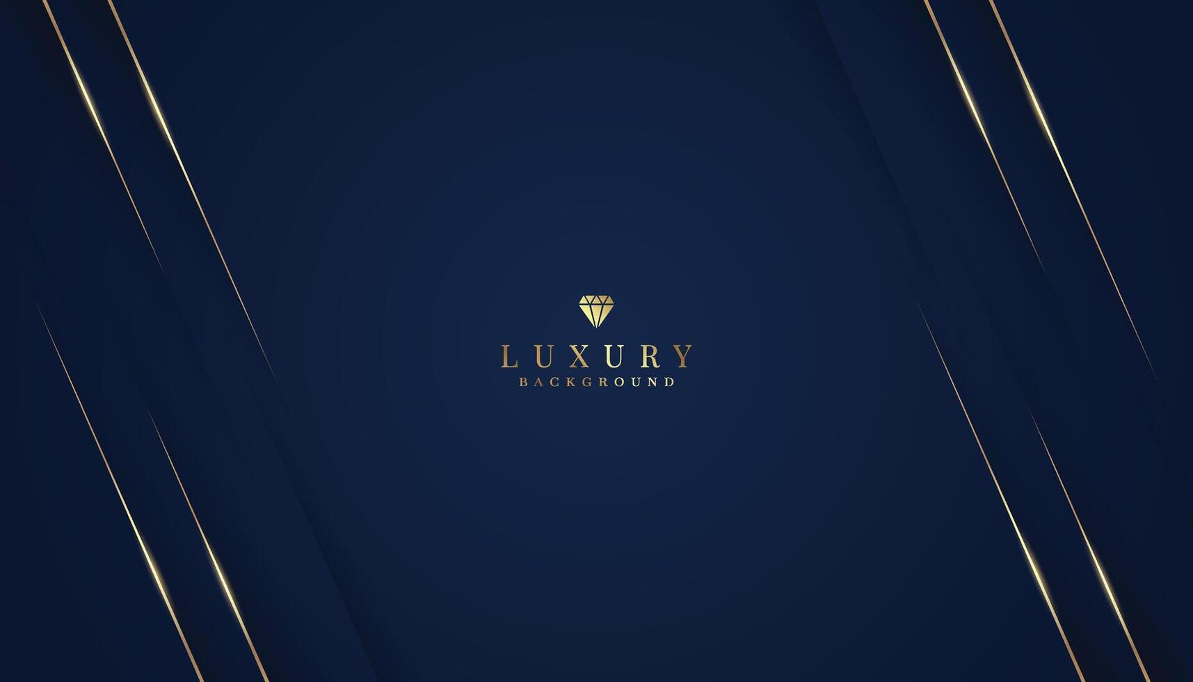 Elegant dark blue background with gold and glitter elements. modern luxury abstract background vector
