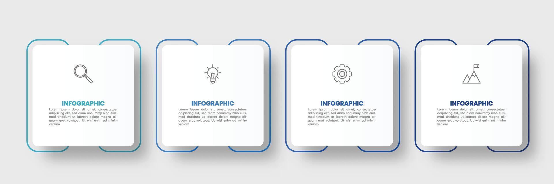 Infographic label design template with icons and 4 options or steps. vector