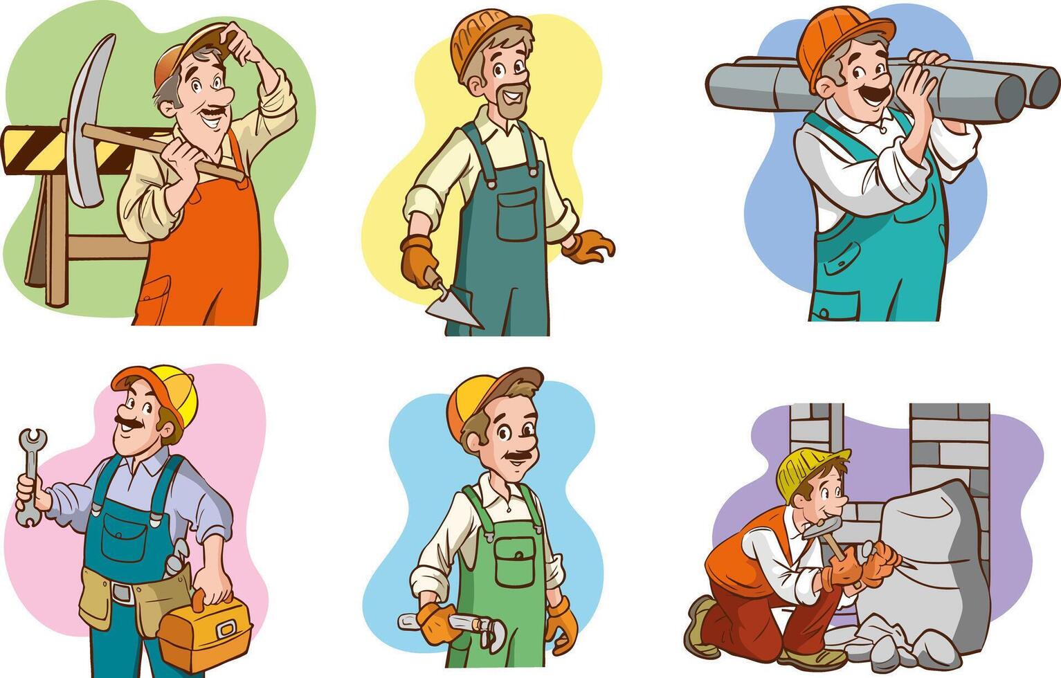 personas de diferente profesiones labor día. vector ilustración en un plano estilo