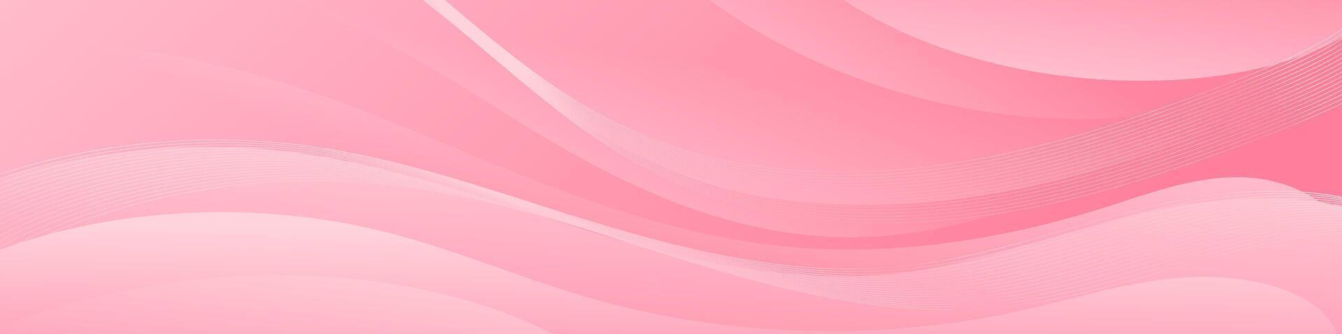 Abstract pink banner color with a unique wavy design. It is ideal for creating eye catching headers, promotional banners, and graphic elements with a modern and dynamic look. vector