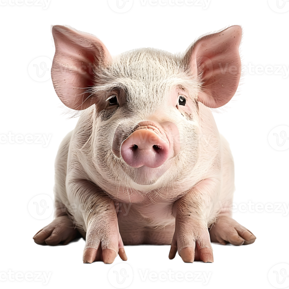 AI generated 3D Rendering of a Pig Standing on Transparent Background - Ai Generated png