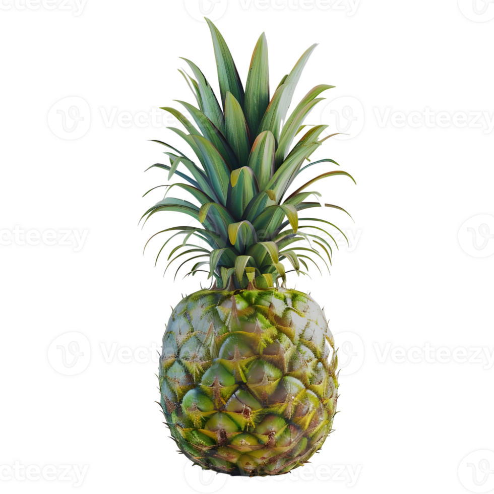 AI generated 3D Rendering of a Pineapple on Transparent Background - Ai Generated png