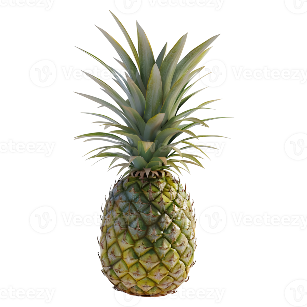 AI generated 3D Rendering of a Pineapple on Transparent Background - Ai Generated png