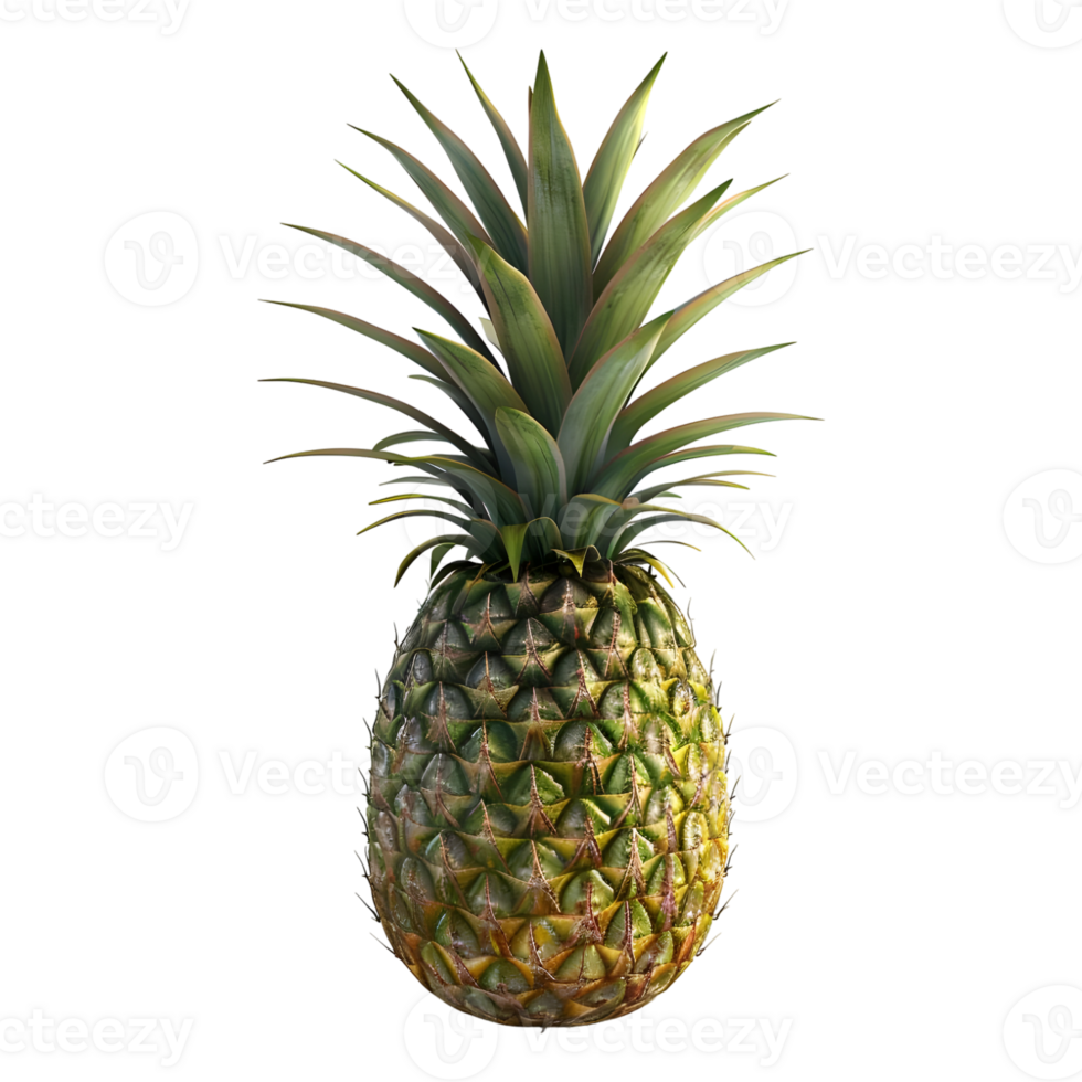 AI generated 3D Rendering of a Pineapple on Transparent Background - Ai Generated png