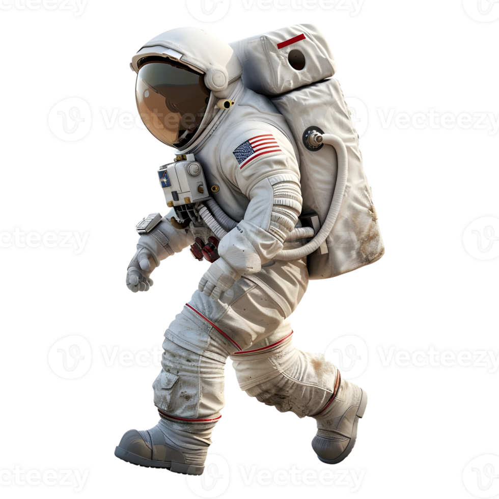 AI generated 3D Rendering of a Astronaut in Space on Transparent Background - Ai Generated png