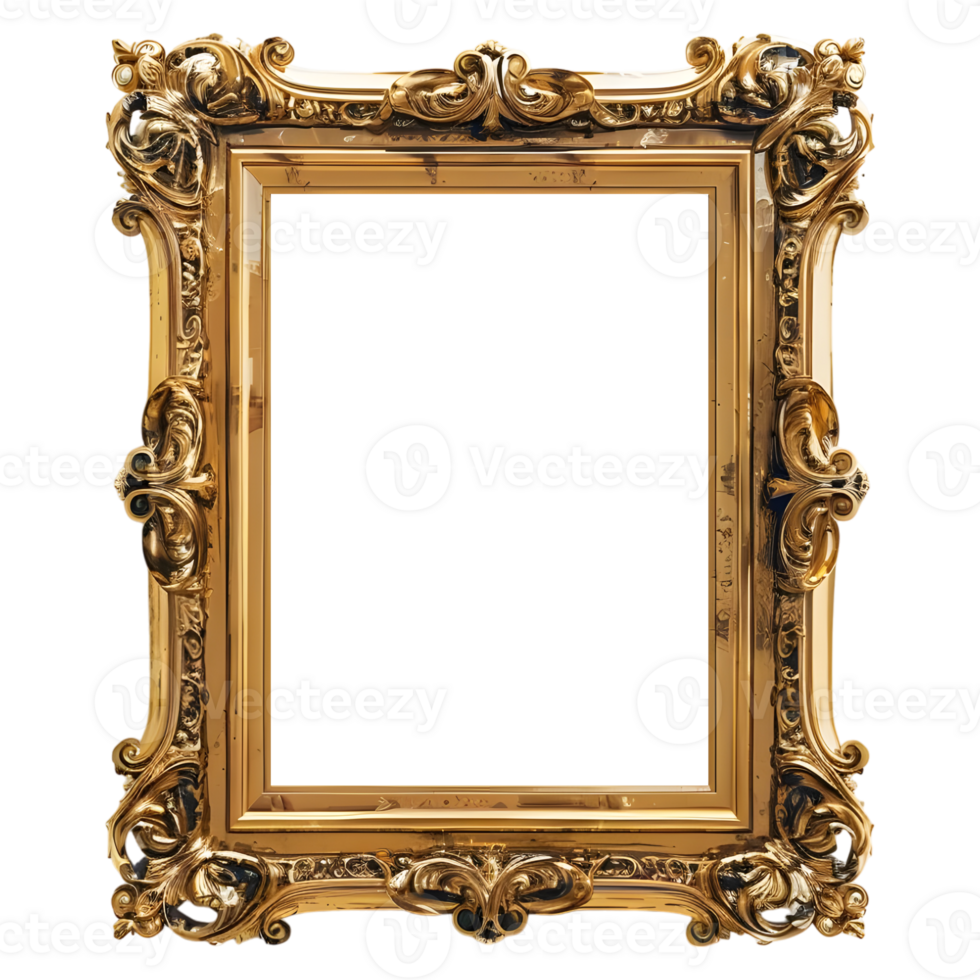 AI generated 3D Rendering of a Modern Picture Frame on Transparent Background - Ai Generated png