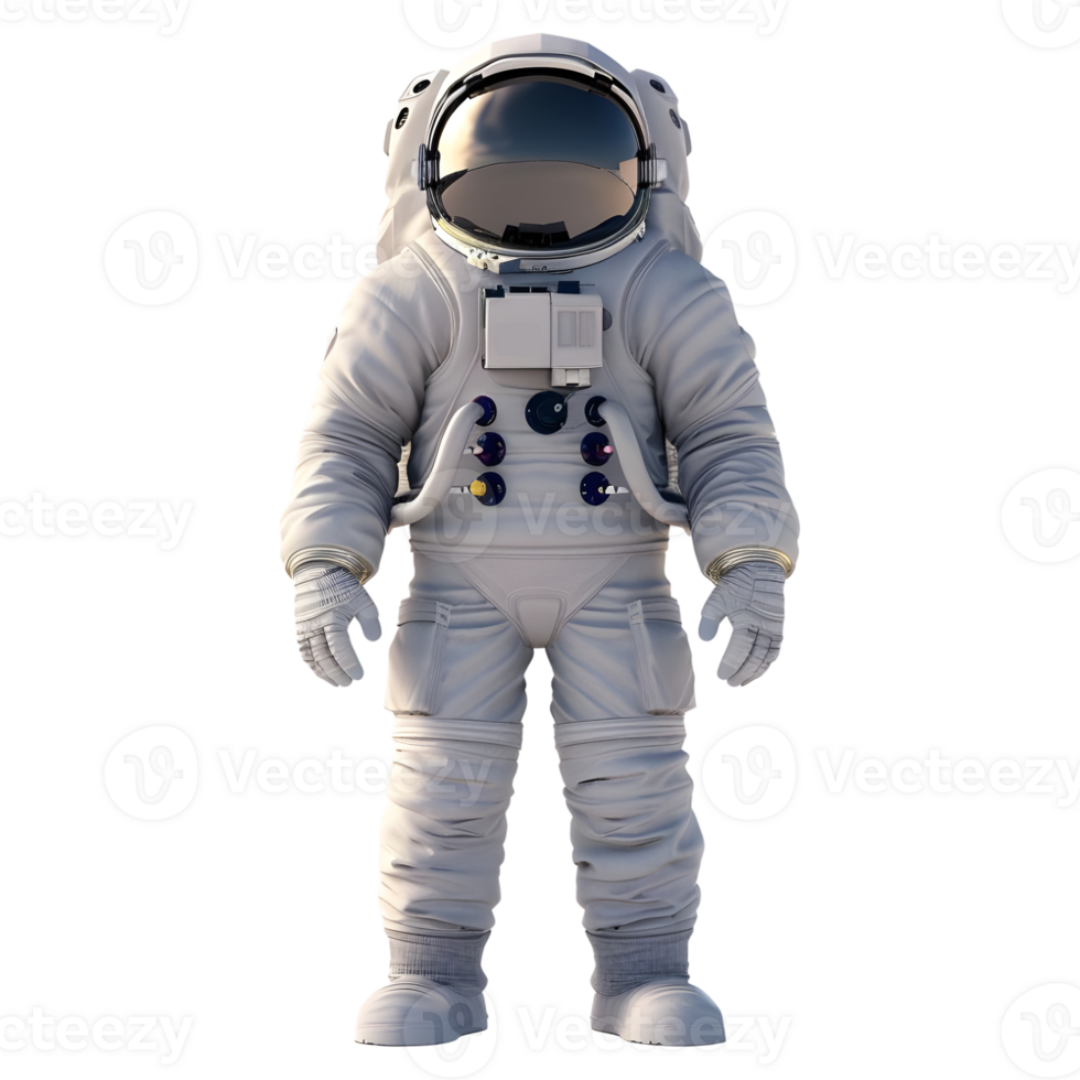 AI generated 3D Rendering of a Astronaut in Space on Transparent Background - Ai Generated png