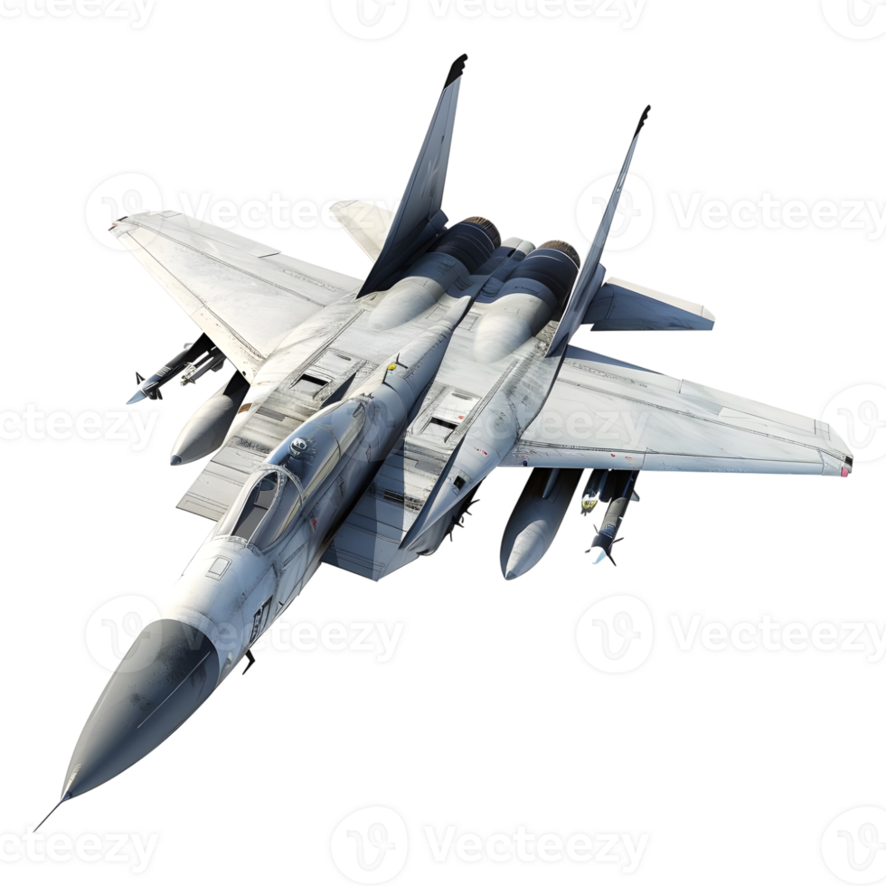 AI generated 3D Rendering of a Airforce Fighter Jet on Transparent Background - Ai Generated png