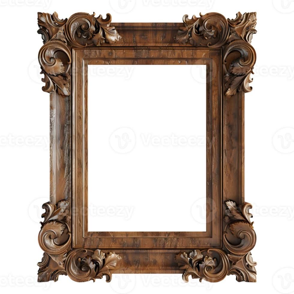 AI generated 3D Rendering of a Modern Picture Frame on Transparent Background - Ai Generated png