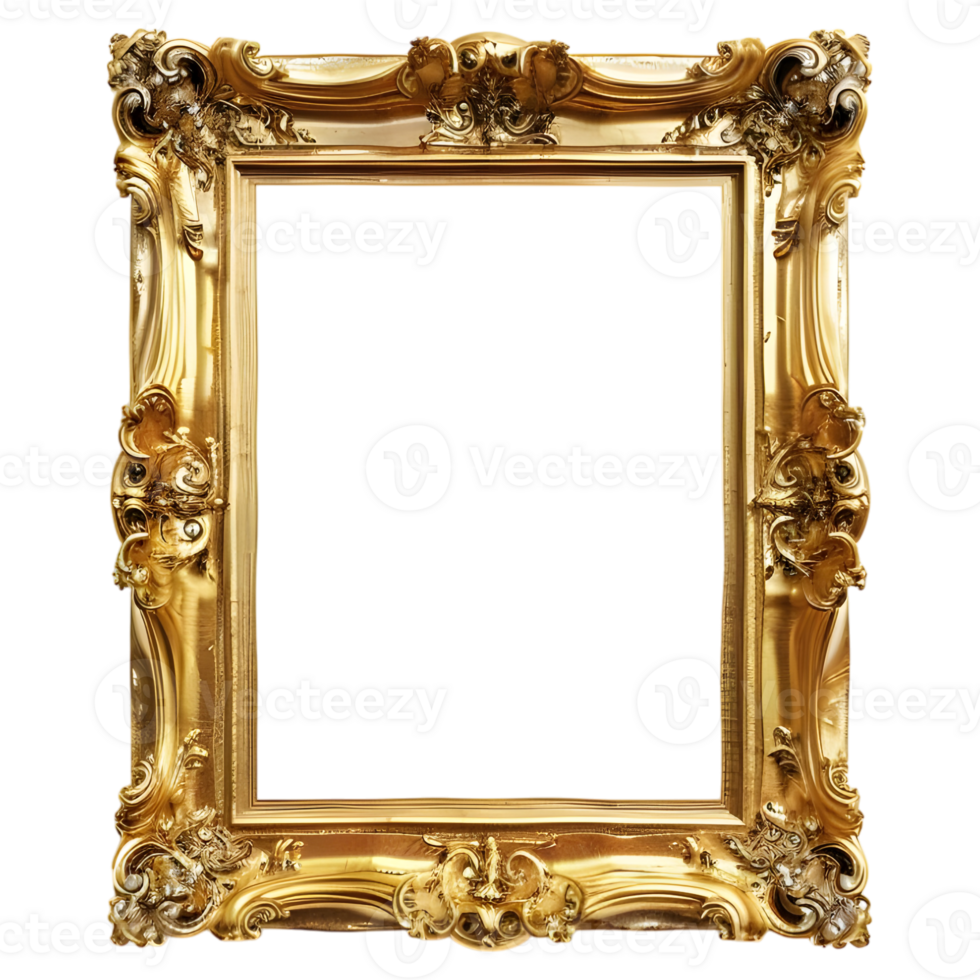 AI generated 3D Rendering of a Modern Picture Frame on Transparent Background - Ai Generated png