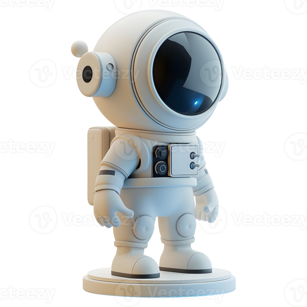AI generated 3D Rendering of a Astronaut in Space on Transparent Background - Ai Generated png