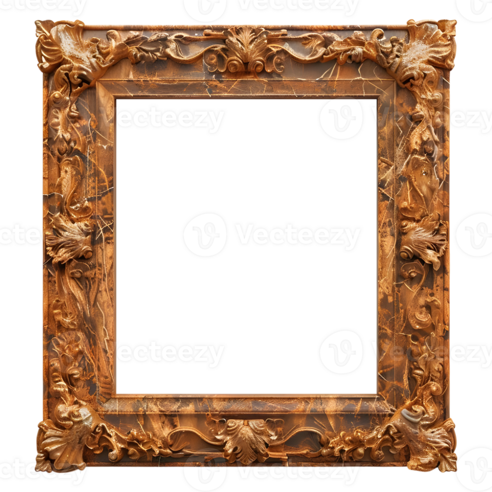 AI generated 3D Rendering of a Modern Picture Frame on Transparent Background - Ai Generated png