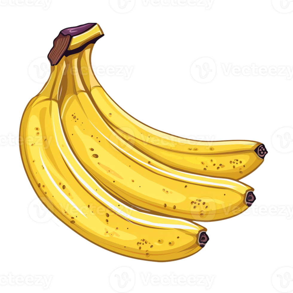 AI generated Sticker of a Yellow Banana On a Transparent Background - Ai Generated png