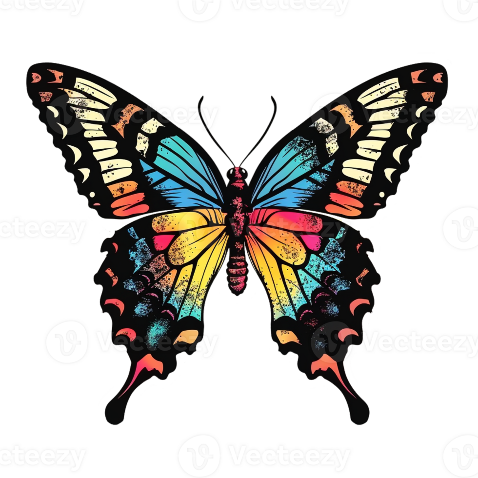 AI generated Sticker of a Butterfly On a Transparent Background - Ai Generated png