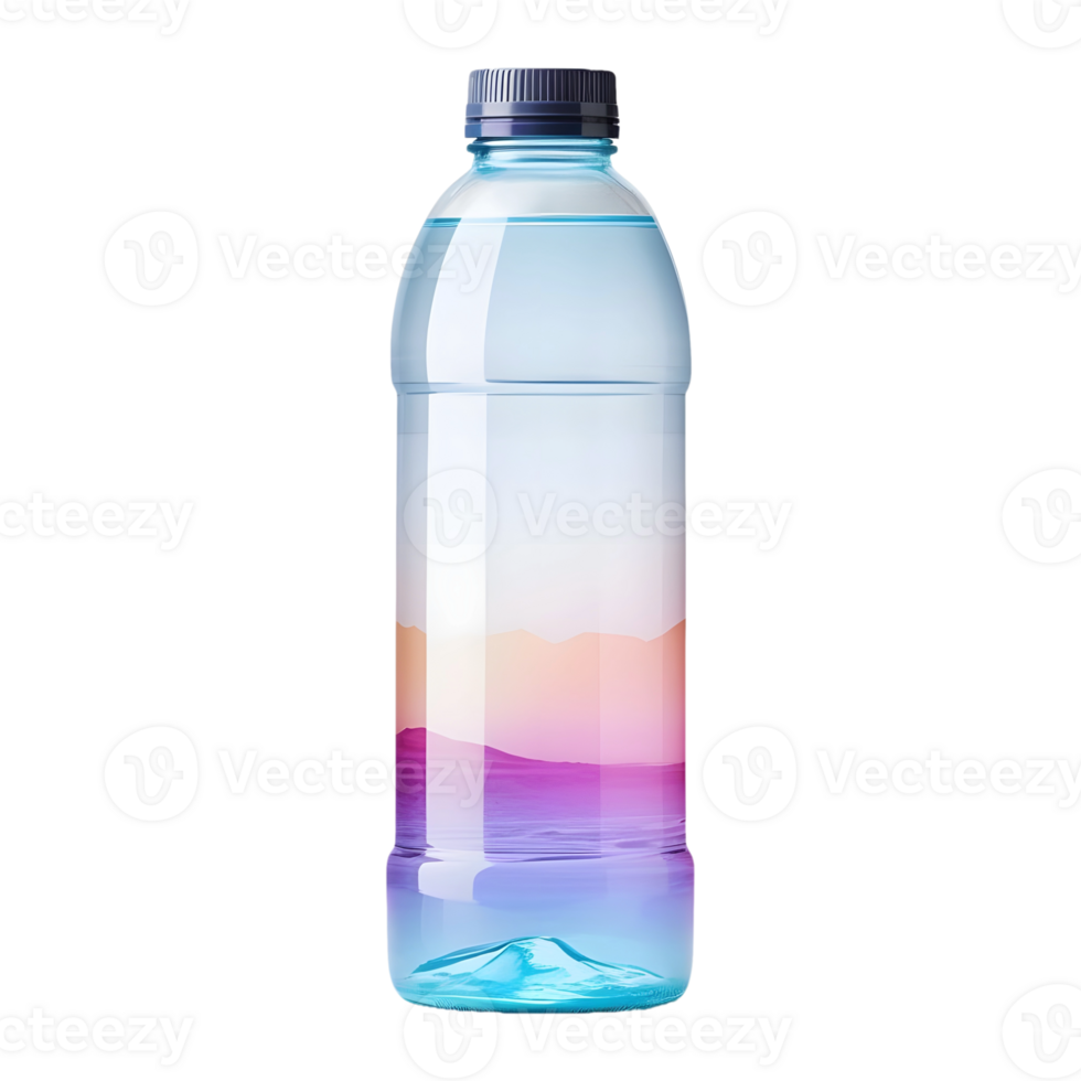 AI generated Colorful Water Bottle on Transparent background - Ai Generated png