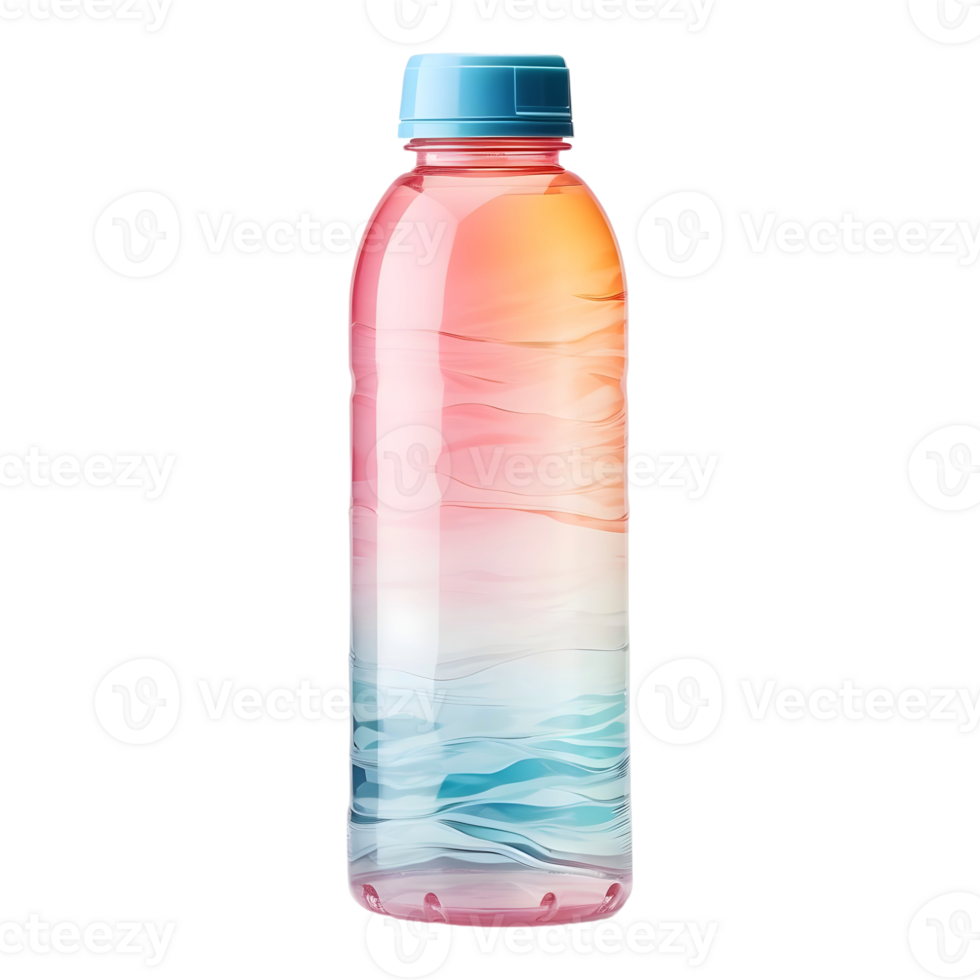 AI generated Colorful Water Bottle on Transparent background - Ai Generated png
