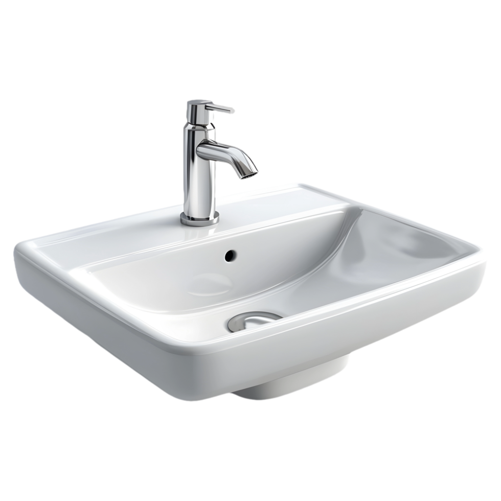 AI generated 3D Rendering of a Water sink on Transparent Background - Ai Generated png