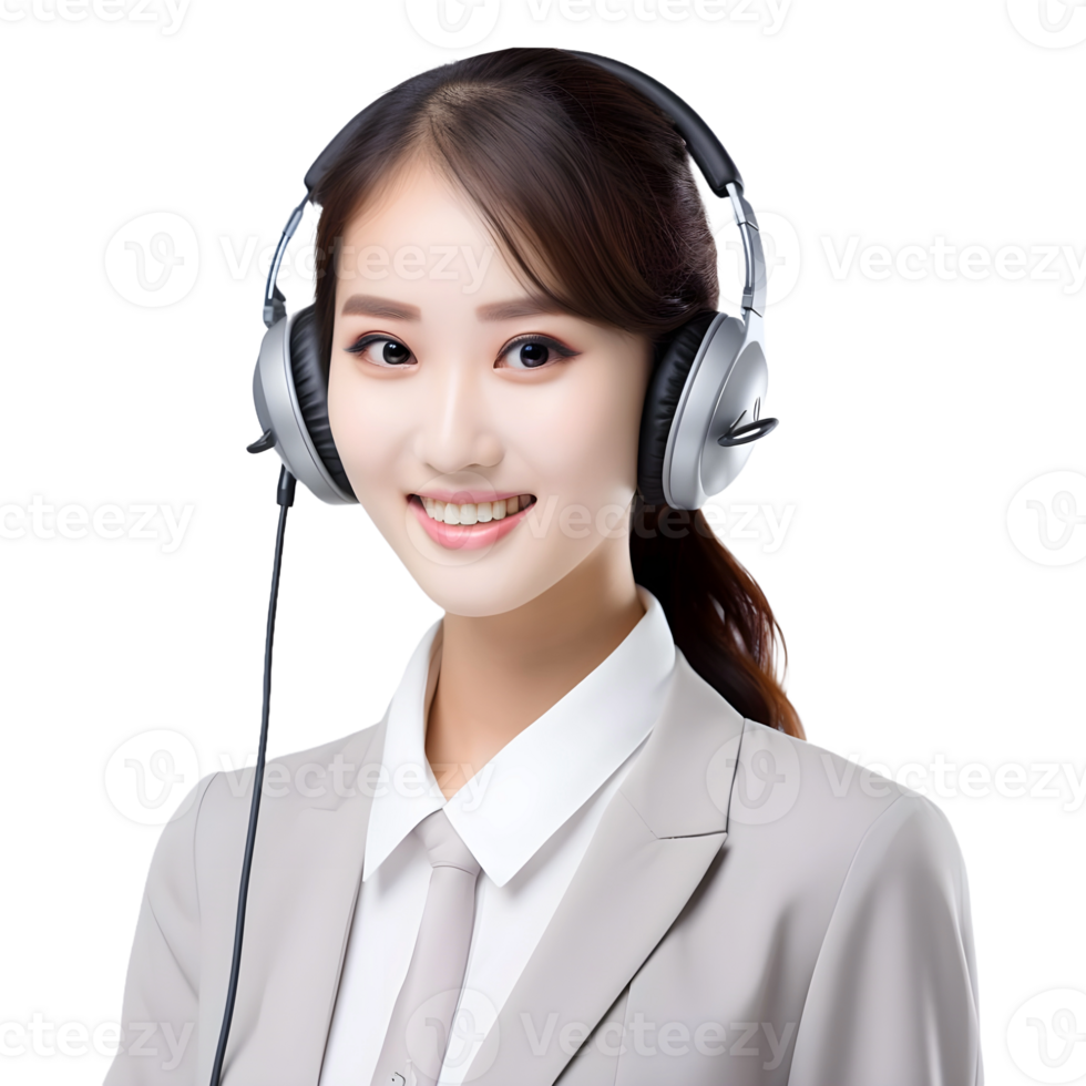 AI generated Young Customer Service Representative on Transparent background - Ai Generated png