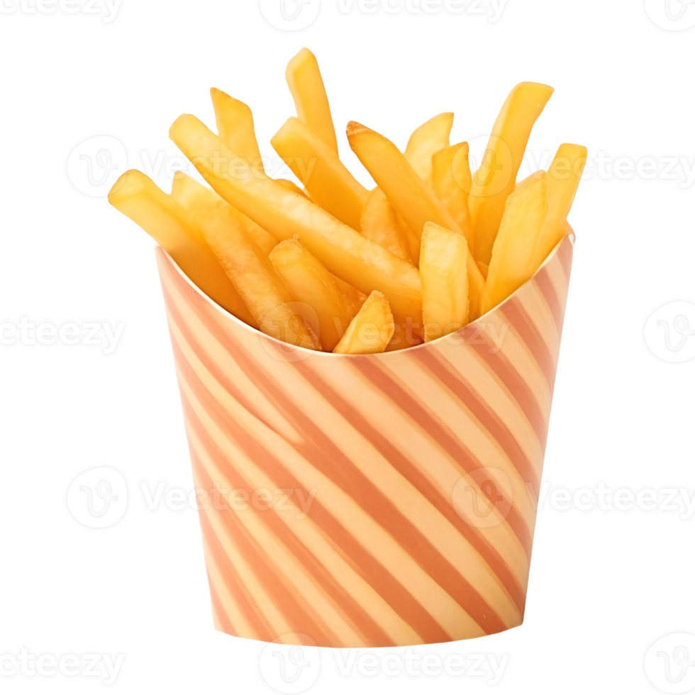 AI generated French Fries on Transparent background - Ai Generated png
