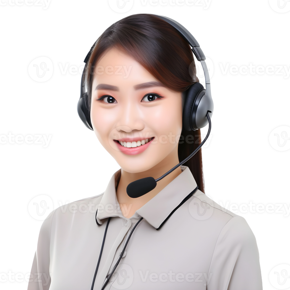 AI generated Young Customer Service Representative on Transparent background - Ai Generated png
