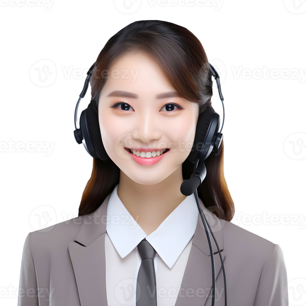 AI generated Young Customer Service Representative on Transparent background - Ai Generated png