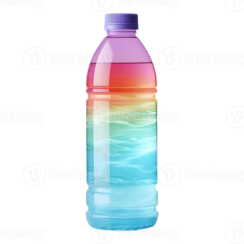 AI generated Colorful Water Bottle on Transparent background - Ai Generated png