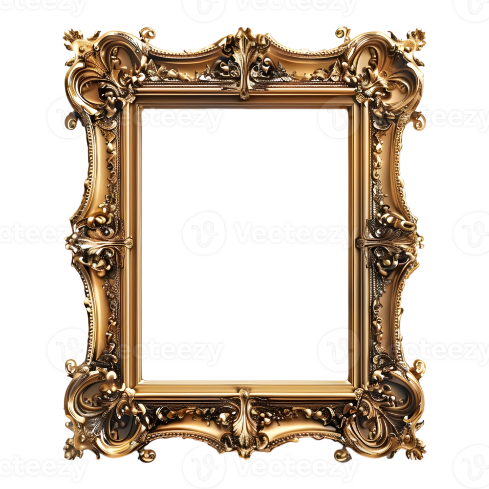 AI generated 3D Rendering of a Modern Picture Frame on Transparent Background - Ai Generated png