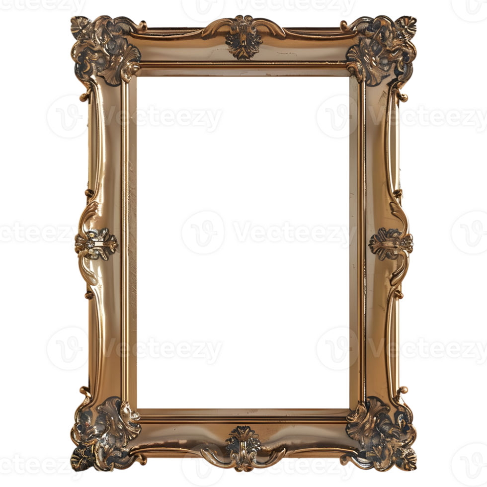 AI generated 3D Rendering of a Modern Picture Frame on Transparent Background - Ai Generated png