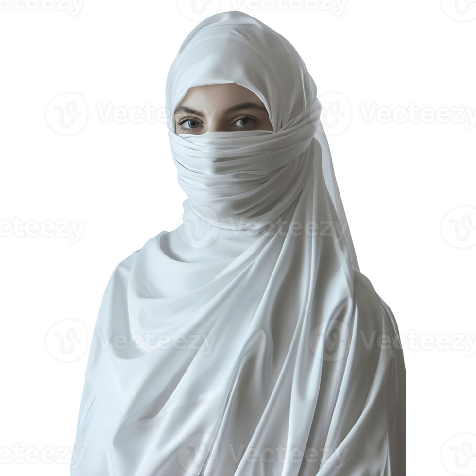 AI generated Muslim Woman Wearing Hijaab on Transparent background - Ai Generated png