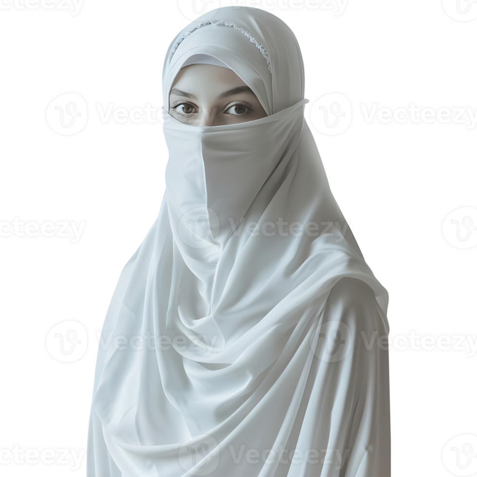 AI generated Muslim Woman Wearing Hijaab on Transparent background - Ai Generated png