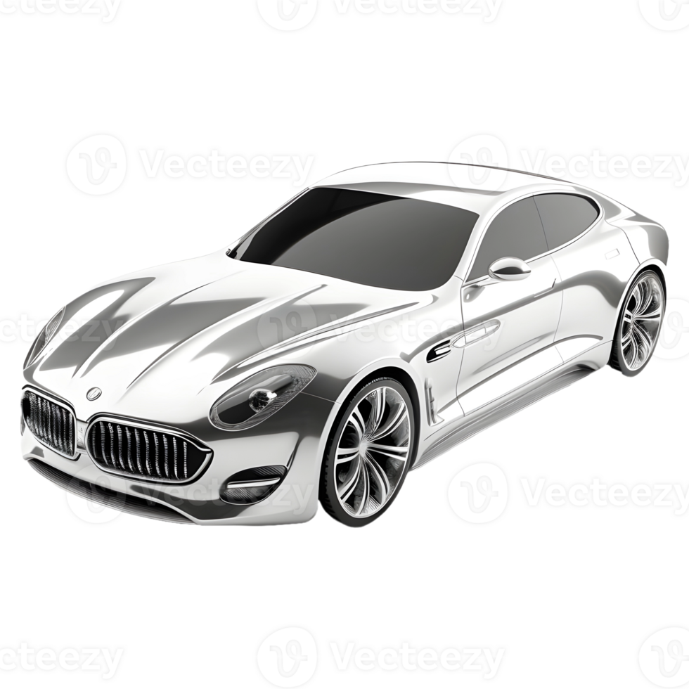 AI generated 3D Rendering of a Luxury Car on Transparent Background - Ai Generated png