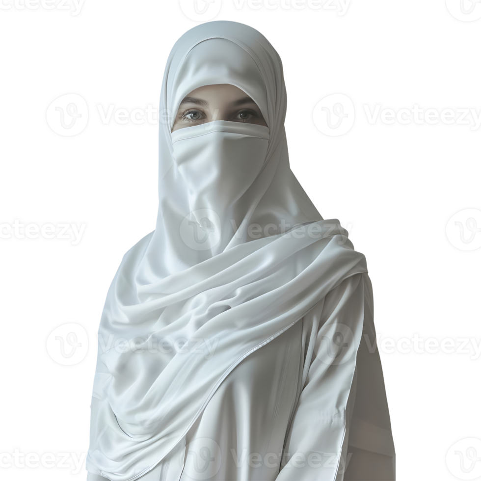 AI generated Muslim Woman Wearing Hijaab on Transparent background - Ai Generated png